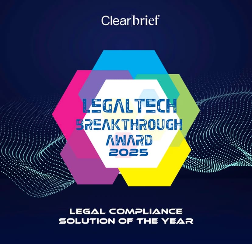 Clearbrief Receives LegalTech Breakthrough Award For “Legal Compliance Solution of the Year”