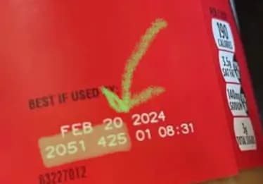 peanut butter with lot number